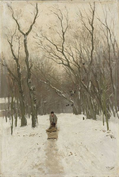 Winter im Busch von Scheveningen, Anton Mauve von Meesterlijcke Meesters