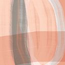 Moderne abstracte minimalistische kunst roze terracotta en taupe van Dina Dankers thumbnail