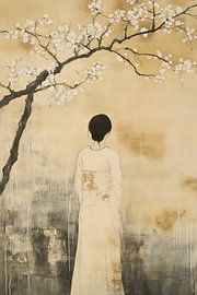 Stilte onder de bloesem – Japanse vrouw