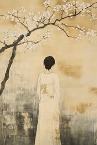 Stille unter den Blüten – Japanerin