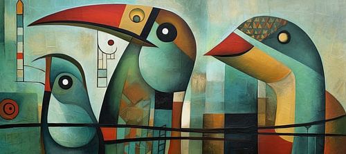 Bunte Vögel malen | Flatterhaft in der Geometrie