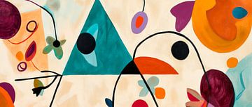 Abstracte compositie met kleuren en vormen van Poster Art Shop