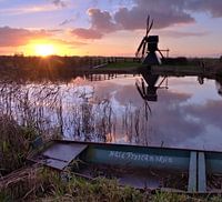 Coucher de soleil à un moulin le long de la Zwette.
