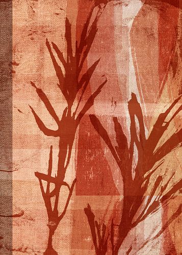 Botanische kunst van terracotta - zacht minimalisme met een retro tintje