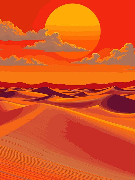 Orange Mond von rendy okta