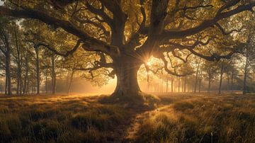 Ochtendlicht in het Oerwoud 2 van Maarten Knops