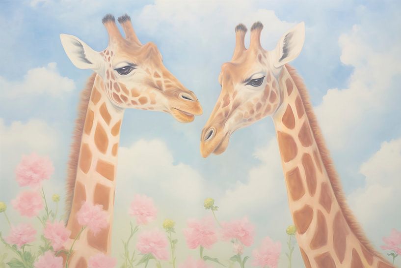 Fleurige Giraffen van Whale & Sons