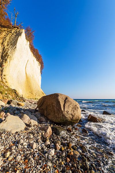 Chalk cliffs in autumn on the coast of the Baltic Sea on the island of R by Rico Ködder