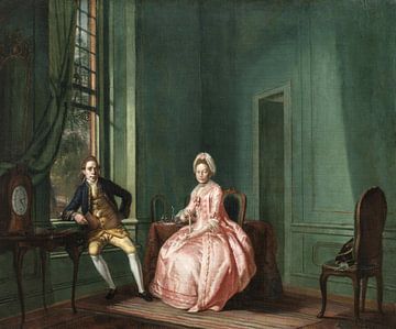 Portret van de dichter Johannes Nomsz en zijn vrouw, Hendrik Pothoven van Meesterlijcke Meesters