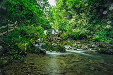 Hdr van een waterval in Oostenrijk van Maurice Hoogeboom