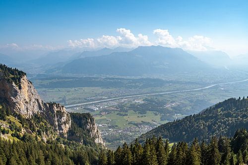 Herfstuitzicht op de Ländle vanaf de Wilden Kasten