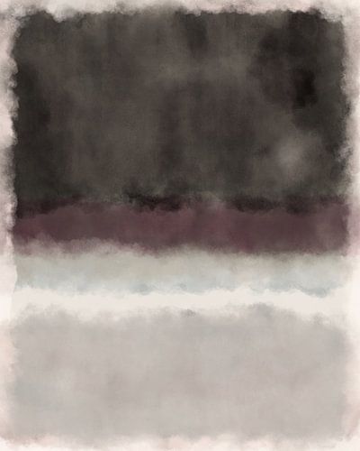 Noir, brun chaud, blanc, gris. Peinture en champs de couleurs inspirée de Mark Rothko.