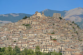 The town of Morano, a picturesque southern Italian mountain village in Calabria. by Tomherkules