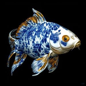 Le koï impérial bleu de Delft