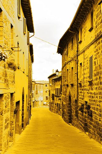 Toscane Italiaanse Gouden Stadsgezichten