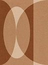 Moderne abstracte geometrische collage in bruin en beige nr. 1 van Dina Dankers thumbnail