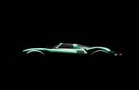Green vintage sports car