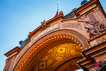 Eingangsgebäude des Tivoli, Kopenhagen, Dänemark, Europa