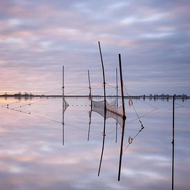 Fischernetze auf dem Veere-See von Jolanda de Leeuw