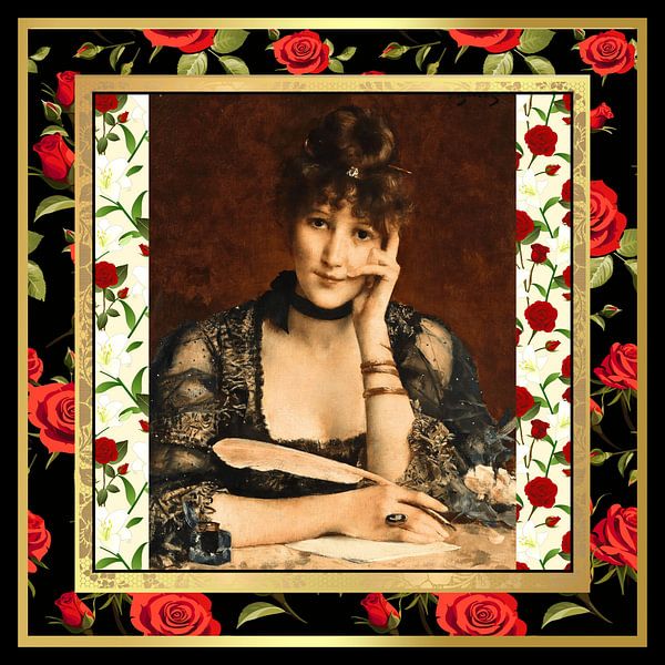 Remastered Version of The Letter by Alfred Stevens by Silver Fox Art Decor