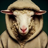 Sheep in woollen winter jumper