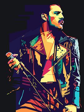 Freddie 4rever Style Pop Art WPAP von SW Artwork