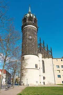 Slotkerk in de oude binnenstad van Wittenberg van Heiko Kueverling