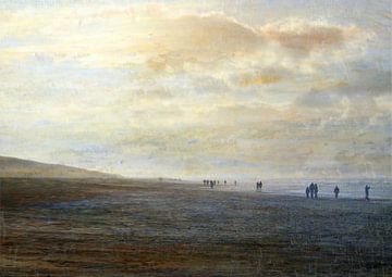 Marche dans un paysage de plage hivernale sur Anita Snik-Broeken