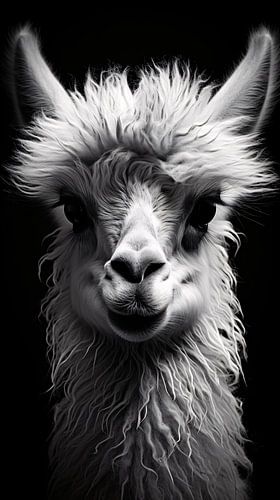 Tier Portrait in Schwarz-Weiß minimalistische Wildlife Art