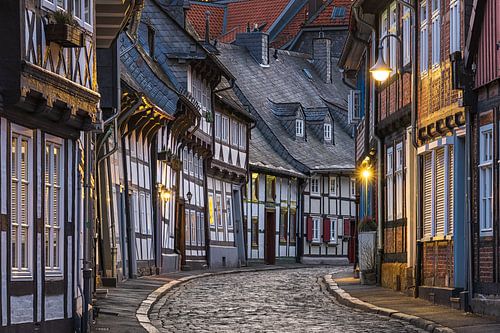 Altstadt von Goslar, Deutschland bei Nacht