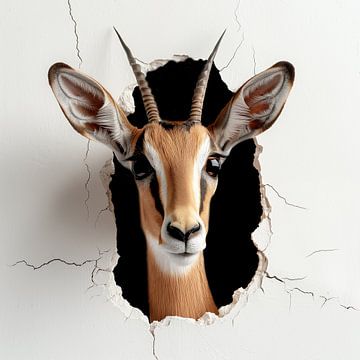 Gazelle uit de muur van TheXclusive Art