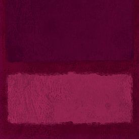 Abstrakte minimalistische Landschaftsmalerei in Lila und Rosa von Abstrakte minimalistische Kunst