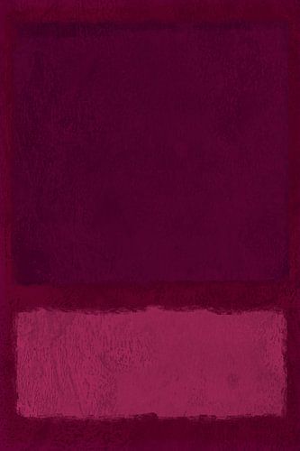 Abstract minimalistisch landschapschilderij in paars en roze