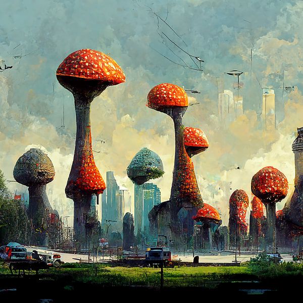 DIGITAL ART the amazing future city by Rando Fermando