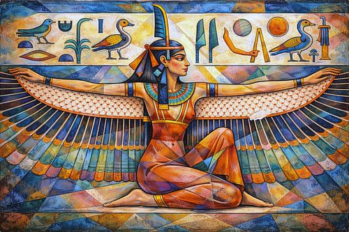 Painting of the Egyptian goddess Maat.