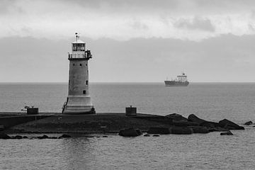 Lighthouse Black and White by Randy Riepe
