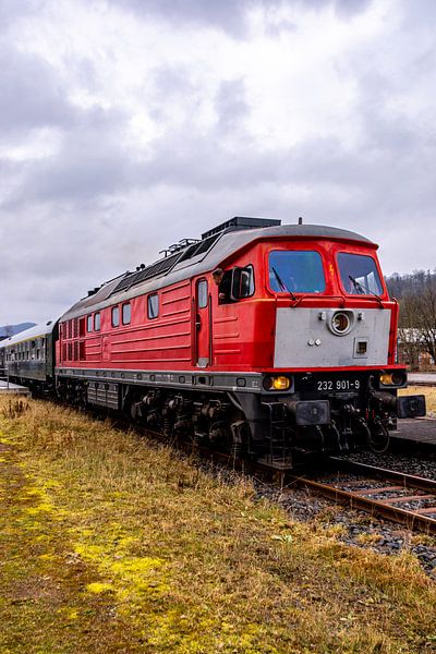 The special train &quot;Winterblitz&quot; shortly before entering Schmalkalden - Thuringia - Germany by Oliver Hlavaty
