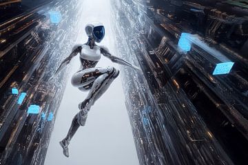robot in digitale technologische omgeving van Egon Zitter