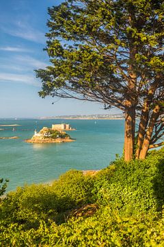 View from Pointe-de-Penn-al-Lann to Ile Louet, near Carantec, Brittany