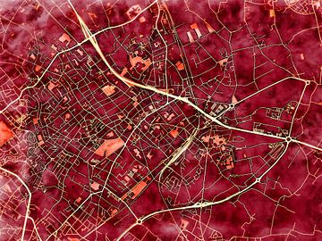 Kaart van Moeskroen in de stijl 'Amber Autumn' van Maporia