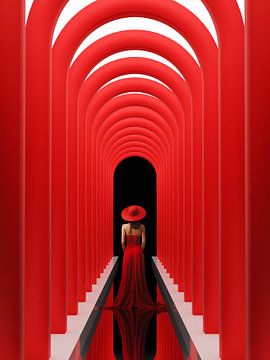 Lady in Red van Marco Kampstra