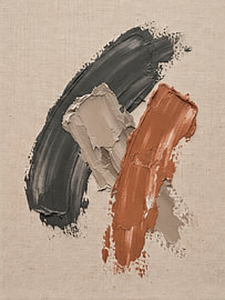 Minimalistisch en Modern in aarde tinten en dikke verf (Impasto)