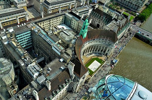 Reuzenrad London Eye – vogelperspectief – County Hall