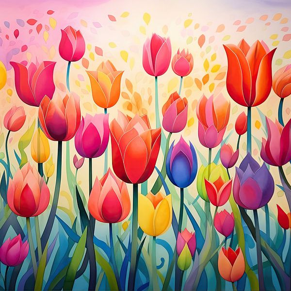 Tulips by Eye catching paintings