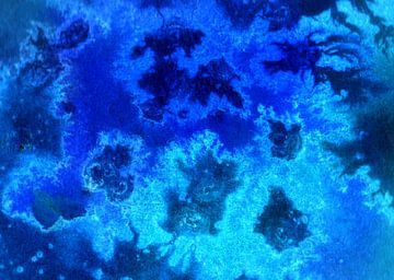 Abstracte blauwe oceaan van Sebastian Grafmann