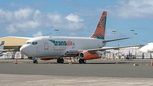 Transair Boeing 737-200 Frachtflugzeug.