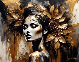 Golden Splendor 4 by Johannas Art Creations