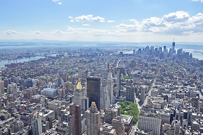 Vue d'ensemble de Manhattan New York par Frans van Huizen