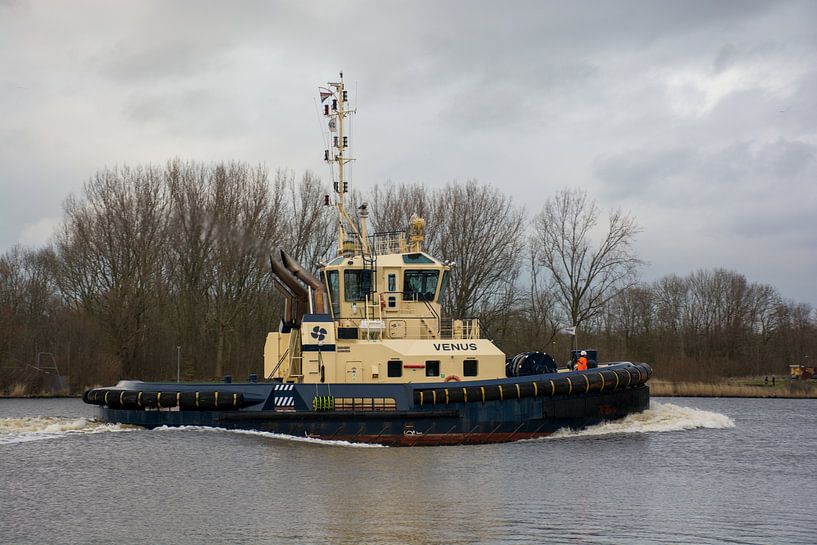 Sleepboot Venus onderweg op het Noordzeekanaal van scheepskijkerhavenfotografie