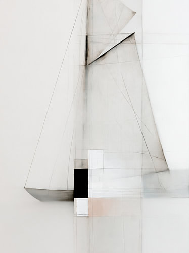 Minimalistisches Segelboot